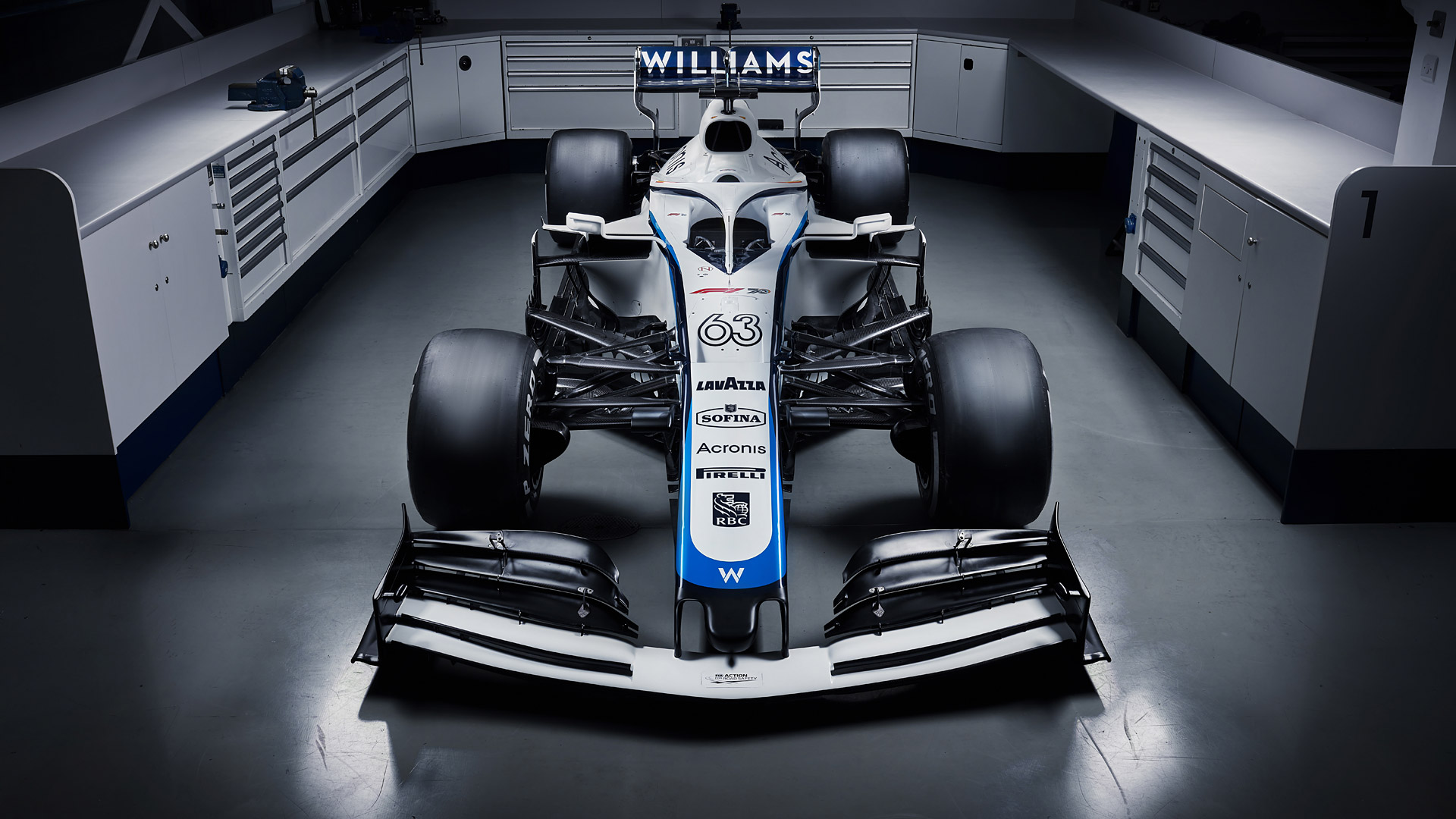 Williams Racing Formula 1 Takımının aracını gösteren bir görsel.
