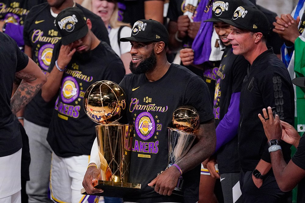 Los Angeles Lakers takımının şampiyonluk görseli.